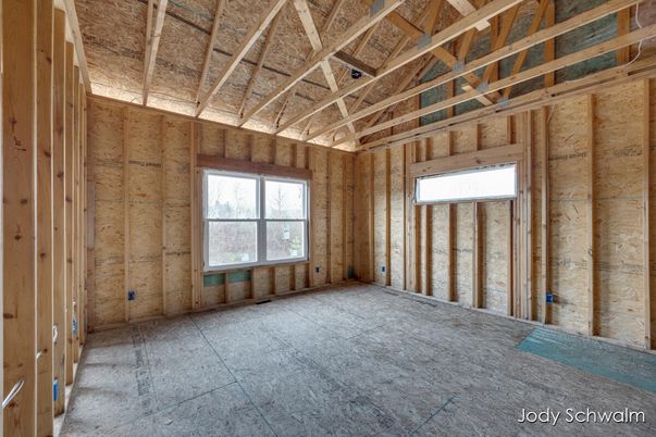 Empty room, Interior, Wooden Beams, Wooden Ceilings, Wooden Walls