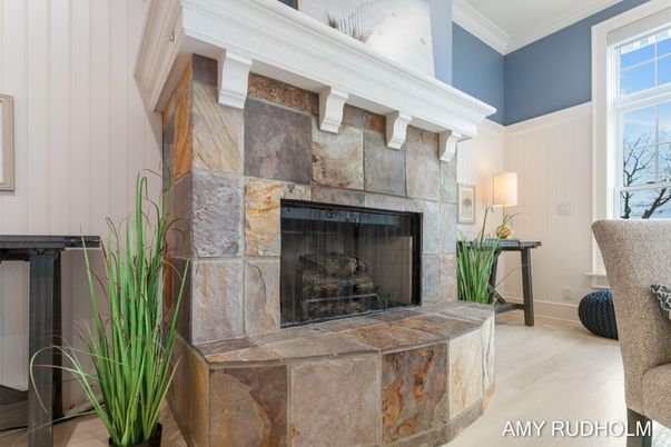 Fireplace, Interior, Wood Texture Flooring