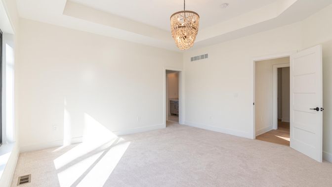 Chandelier, Empty room, Interior