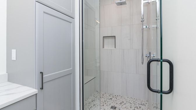 Bathroom, Glass Shower, Interior