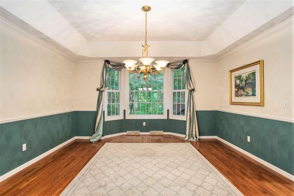 Chandelier, Empty room, Interior, Wood Texture Flooring