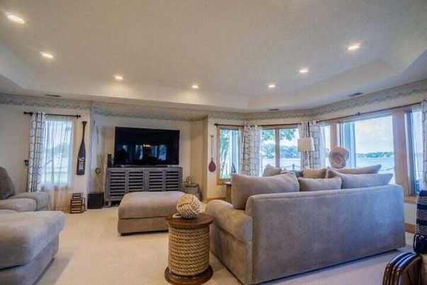 Interior, Living room, Recessed Lighting