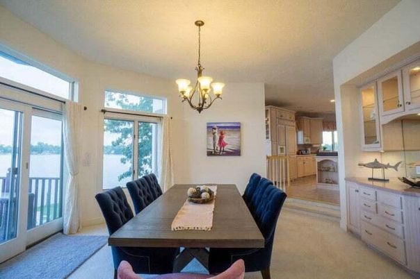 Chandelier, Dining room, Interior, Kitchen, Recessed Lighting