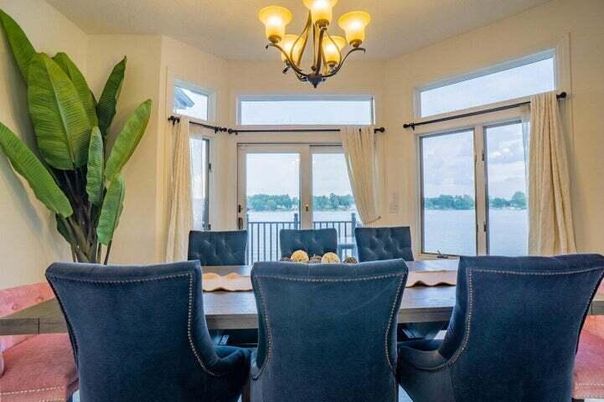 Chandelier, Dining room, Interior, Water