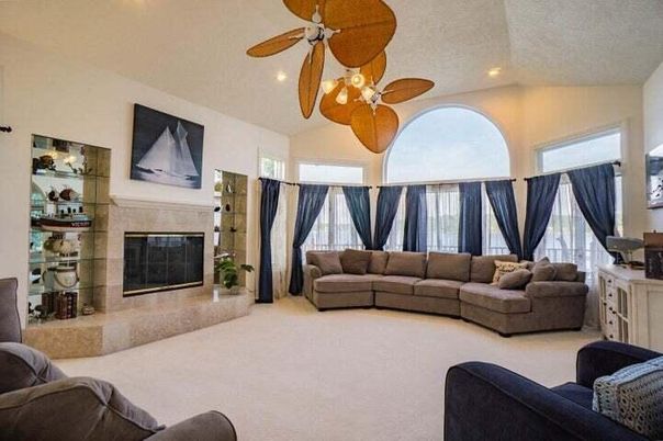 Fireplace, Interior, Living room, Recessed Lighting