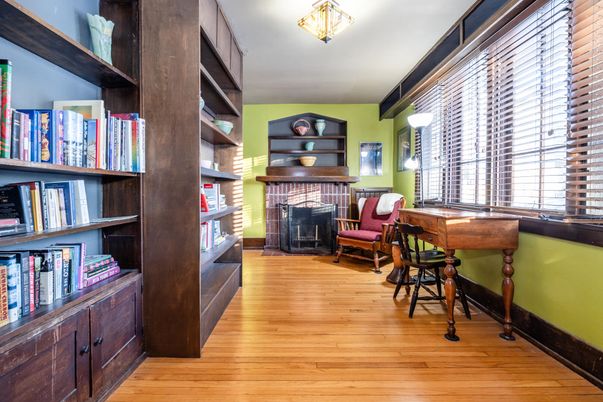 Fireplace, Interior, Wood Texture Flooring