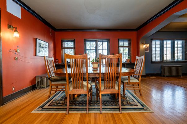 Dining room, Interior, Wood Texture Flooring