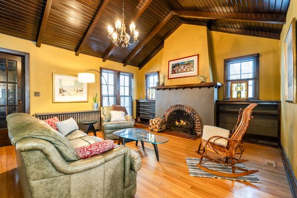 Chandelier, Fireplace, Interior, Living room, Wooden Beams, Wooden Ceilings, Wood Texture Flooring