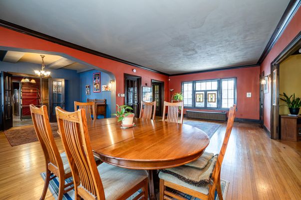 Chandelier, Dining room, Interior, Wood Texture Flooring