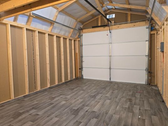 Garage, Interior, Wooden Beams, Wood Texture Flooring