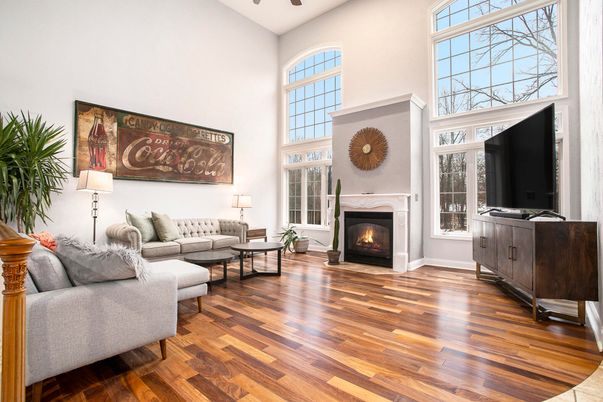 Fireplace, Interior, Living room, Wood Texture Flooring