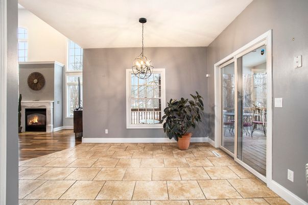 Chandelier, Fireplace, Interior, Pendant Lights, Wood Texture Flooring