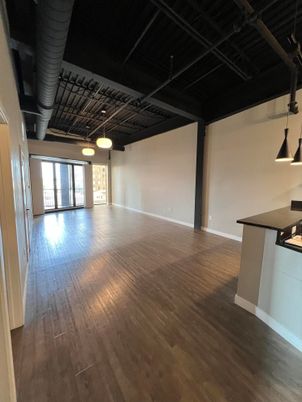 Empty room, Interior, Pendant Lights, Wood Texture Flooring