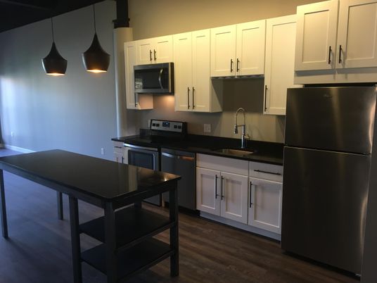 Interior, Kitchen, Pendant Lights, Wood Texture Flooring