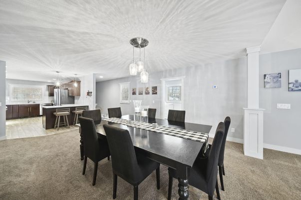 Dining room, Interior, Kitchen, Pendant Lights, Recessed Lighting