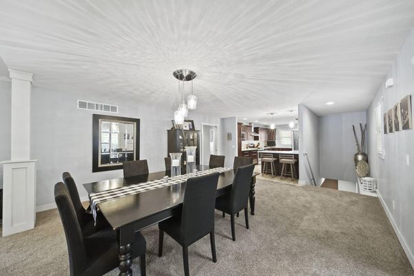Dining room, Interior, Kitchen, Pendant Lights, Recessed Lighting