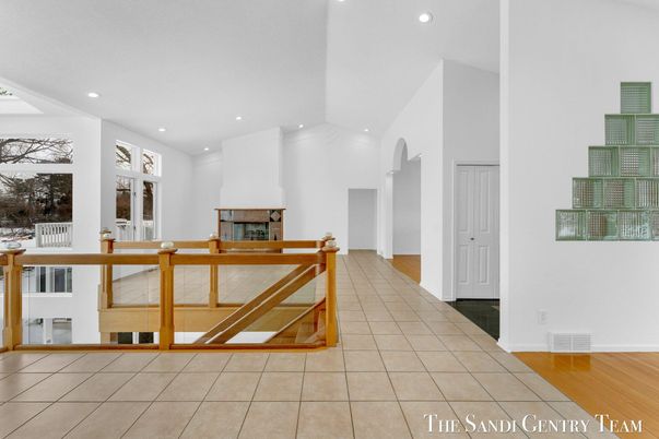 Fireplace, Interior, Recessed Lighting, Wood Texture Flooring