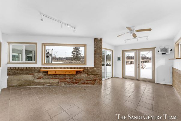 Empty room, Fireplace, Interior, Stone Walls