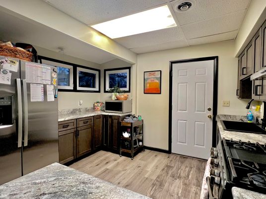 Interior, Kitchen, Wood Texture Flooring