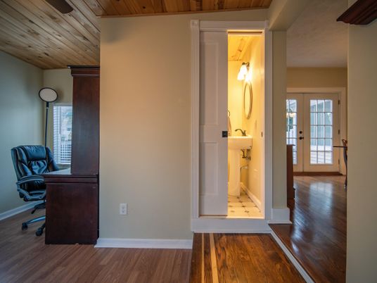 Home Office, Interior, Wooden Ceilings, Wood Texture Flooring