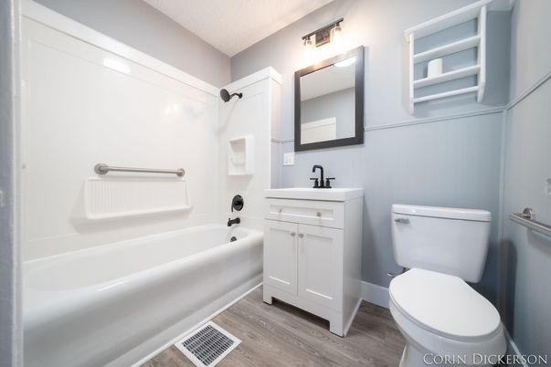 Bathroom, Interior, Wood Texture Flooring