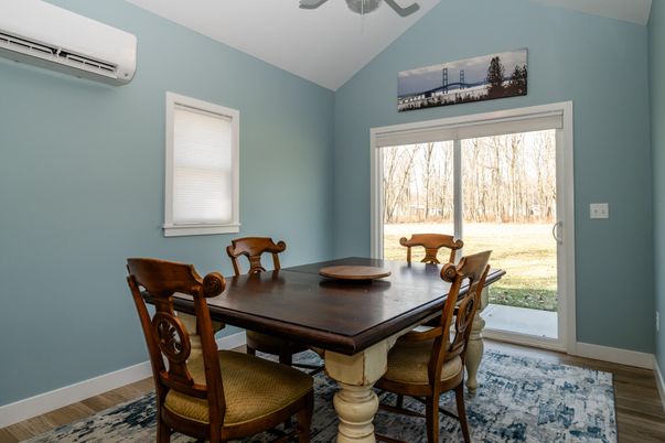 Dining room, Interior, Wood Texture Flooring