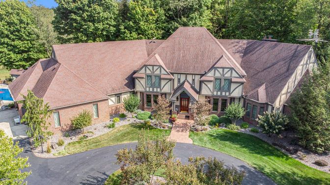 Exterior, Facade, Brick Facade, Tudor Revival