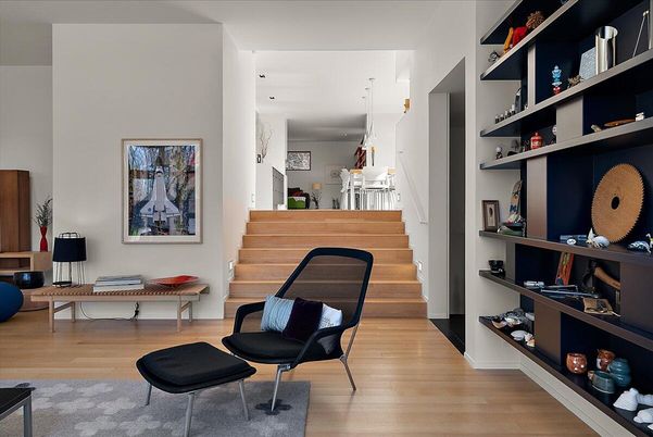 Interior, Pendant Lights, Recessed Lighting, Wood Texture Flooring