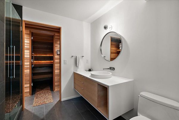 Bathroom, Dual Sink Vanities, Interior, Sauna Room, Walk-in Closets