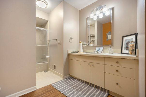 Bathroom, Interior, Wood Texture Flooring