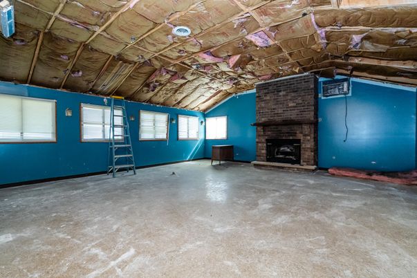 Empty room, Fireplace, Interior