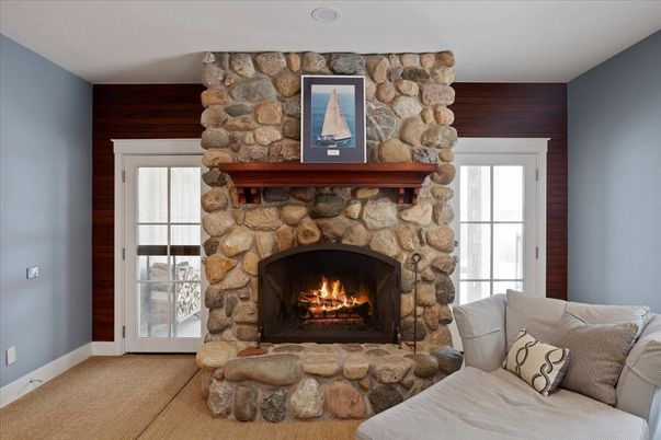 Fireplace, Interior, Stone Walls