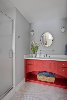 Bathroom, Dual Sink Vanities, Glass Shower, Interior