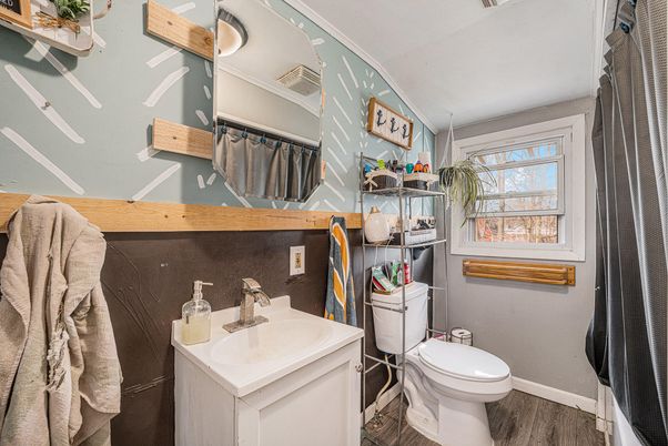 Bathroom, Interior, Wood Texture Flooring