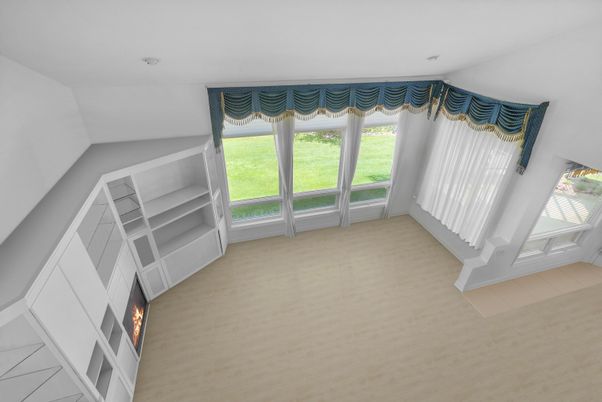 Empty room, Fireplace, Interior