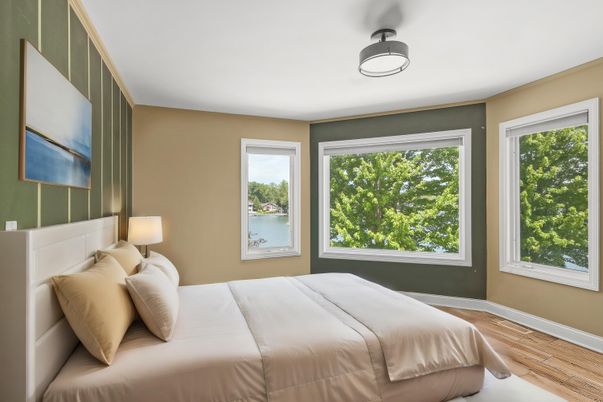 Bedroom, Interior, Water, Wood Texture Flooring