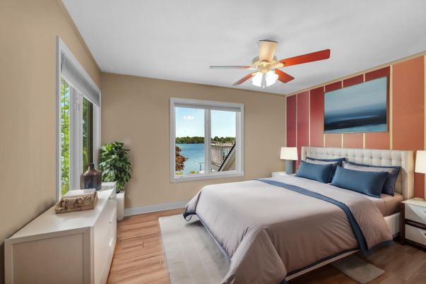 Bedroom, Interior, Water, Wood Texture Flooring
