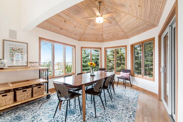 Dining room, Interior, Wooden Ceilings, Wood Texture Flooring