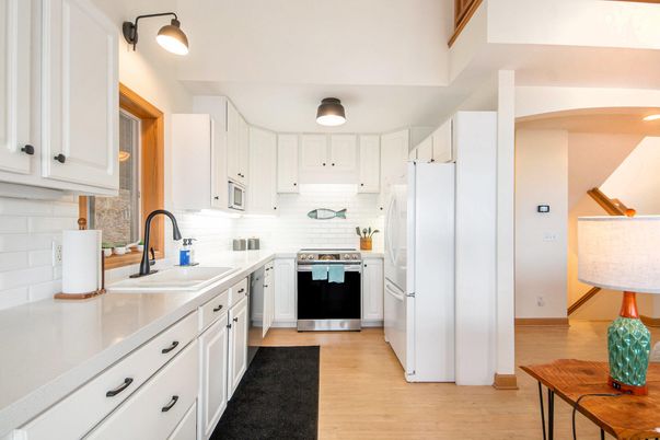 Interior, Kitchen, Wood Texture Flooring