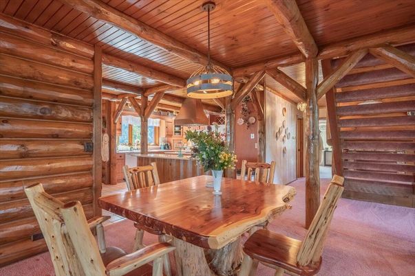 Dining room, Interior, Pendant Lights, Wooden Beams, Wooden Ceilings, Wooden Walls