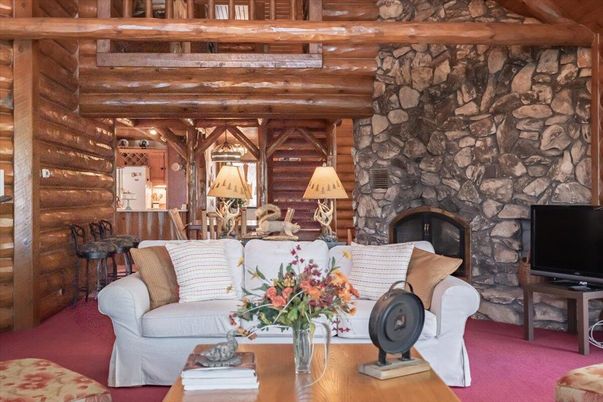 Fireplace, Interior, Living room, Stone Walls, Wooden Beams, Wooden Walls