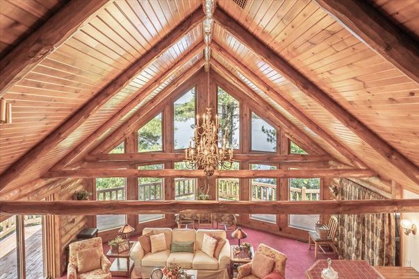 Chandelier, Interior, Wooden Beams, Wooden Ceilings