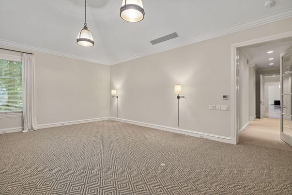 Empty room, Interior, Pendant Lights, Recessed Lighting
