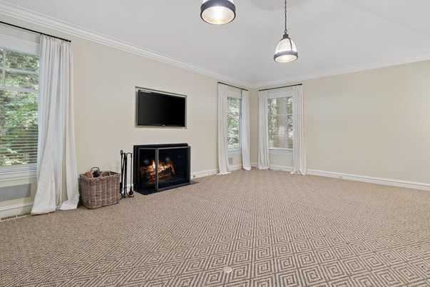 Empty room, Fireplace, Interior, Pendant Lights