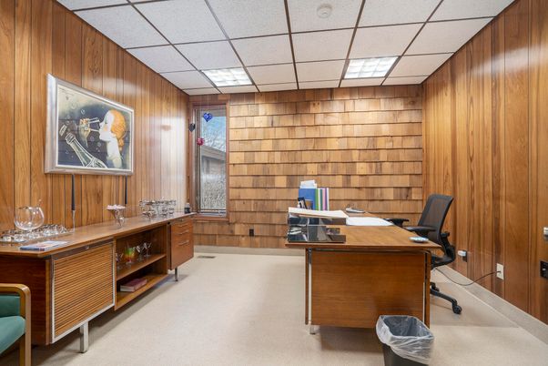 Home Office, Interior, Wooden Walls