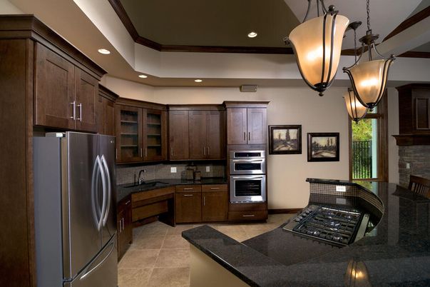 Interior, Kitchen, Pendant Lights, Recessed Lighting, Stainless Steel Appliances