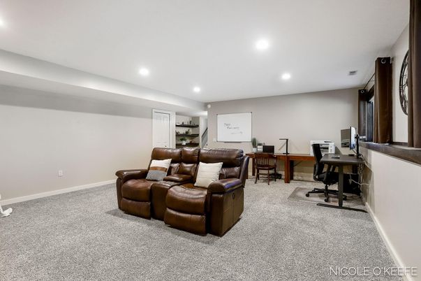 Home Office, Interior, Recessed Lighting
