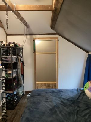 Bedroom, Interior, Wooden Beams, Wood Texture Flooring