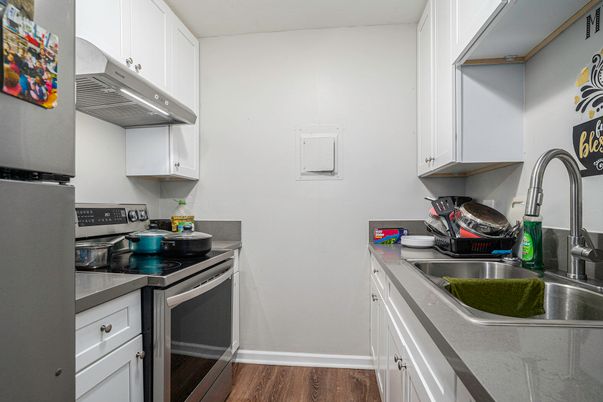 Interior, Kitchen, Wood Texture Flooring