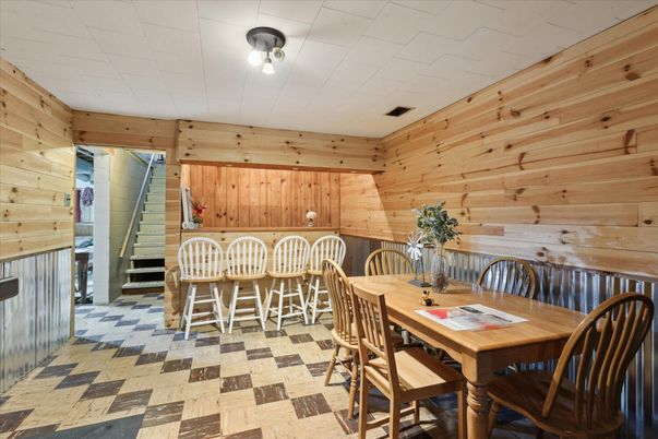 Dining room, Interior, Wooden Walls